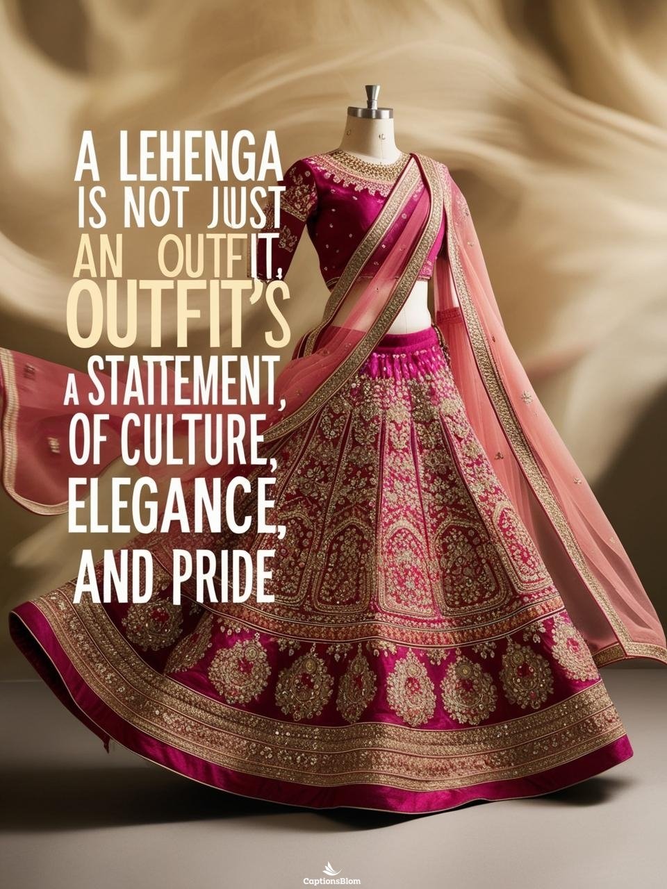 Lehenga Captions For Instagram In Hindi