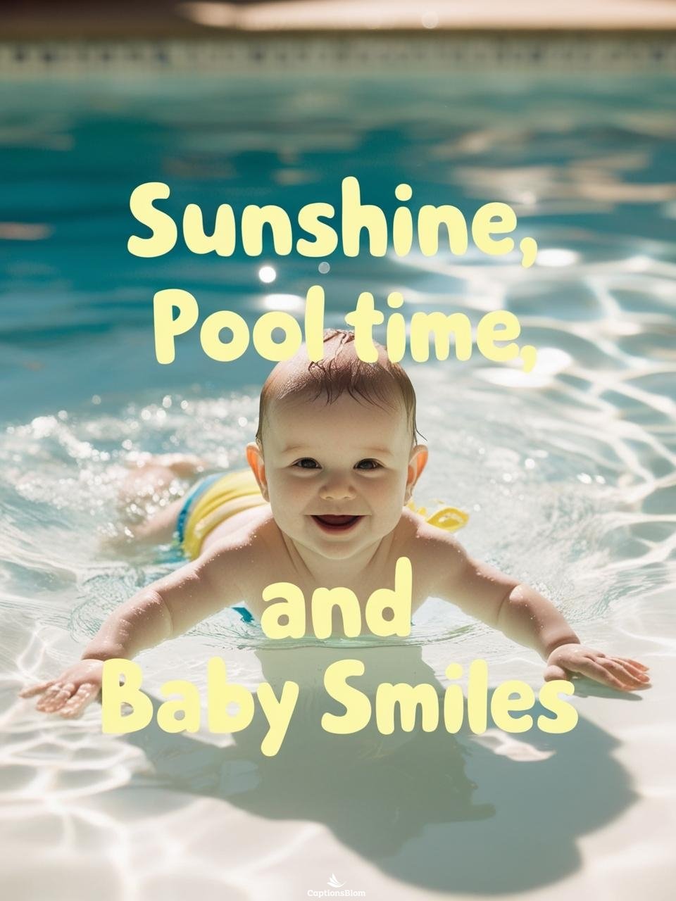 Short Baby Swimming Captions For Instagram