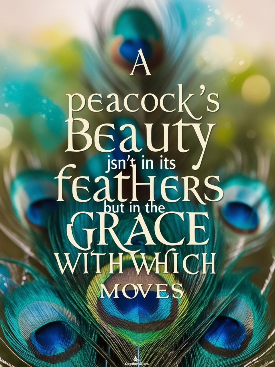 Cute Peacock Captions For Instagram