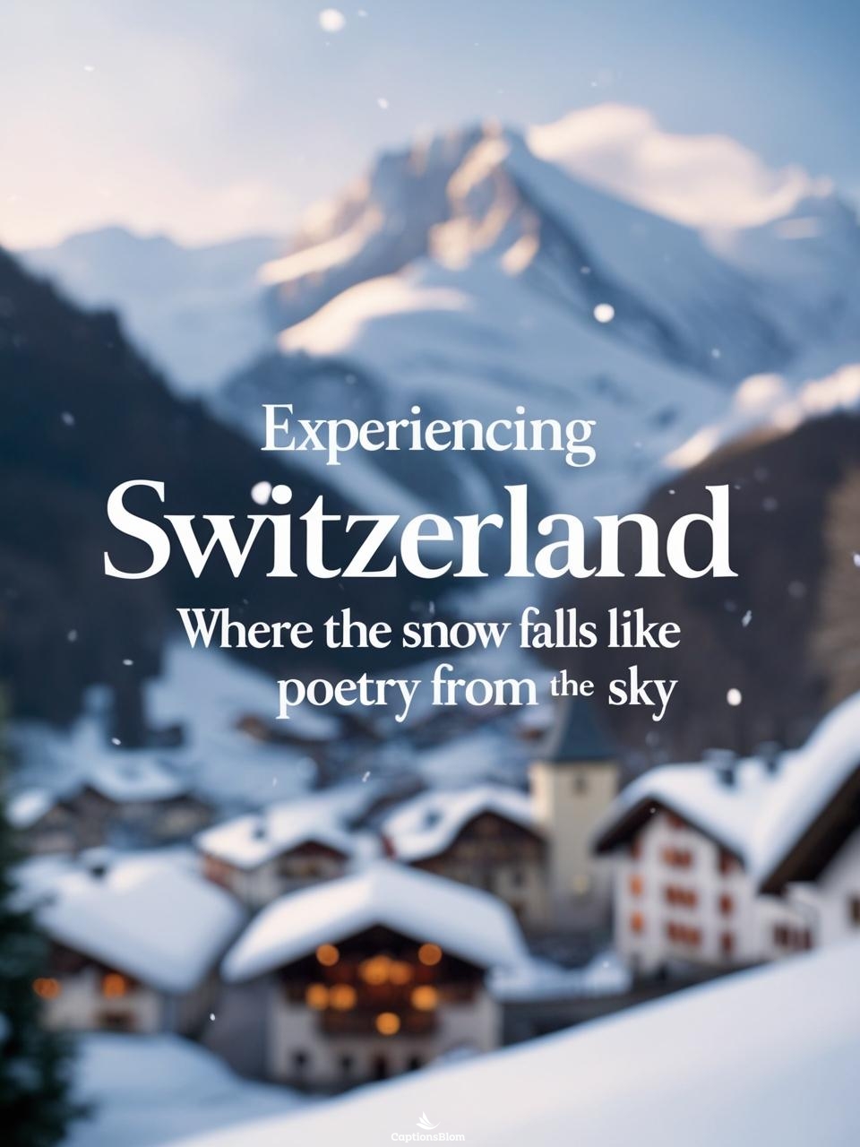Mini Switzerland Captions For Instagram