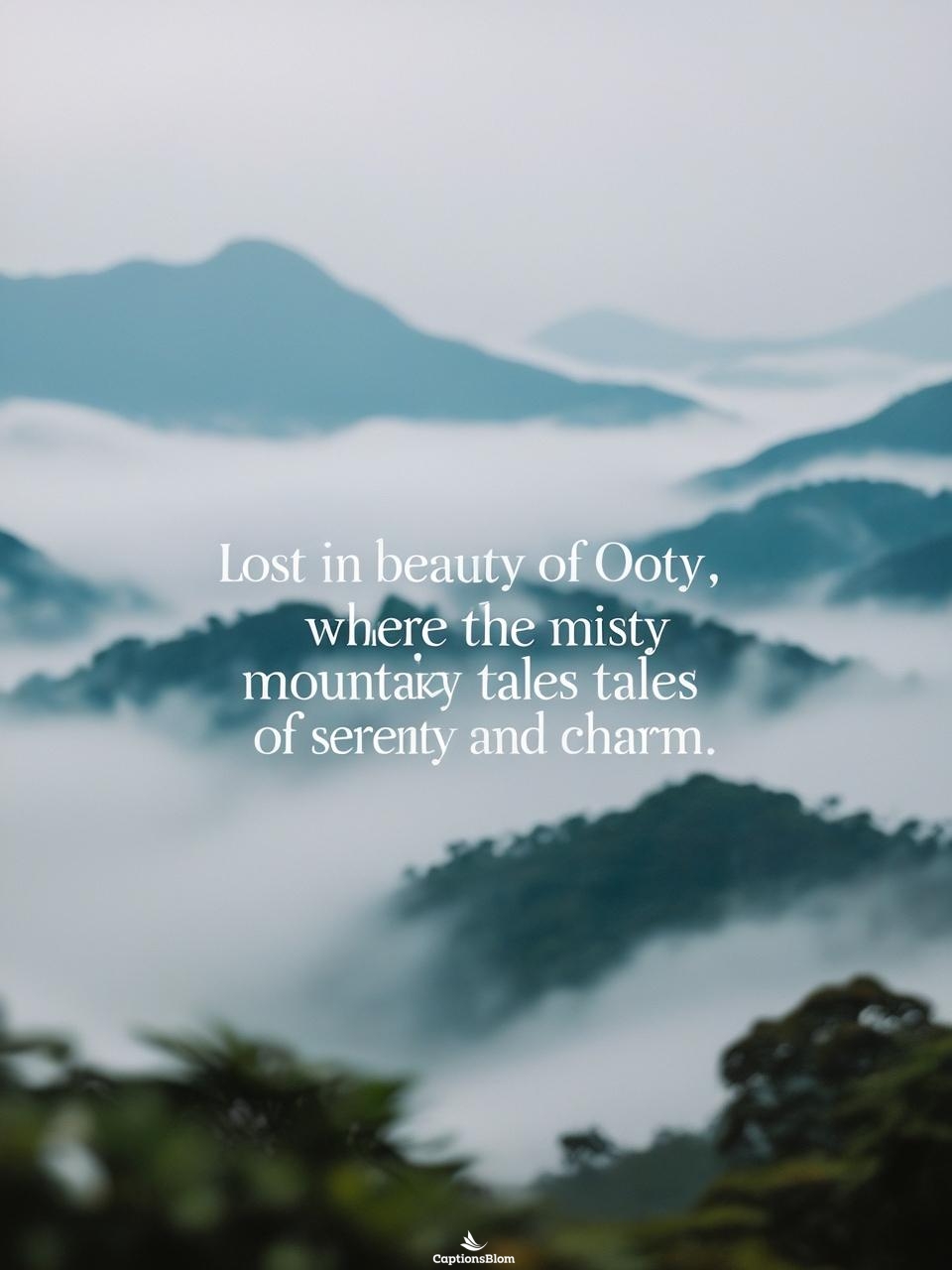 Ooty Captions For Instagram Post