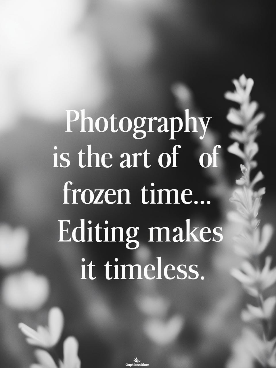 Short Photo Editing Captions For Instagram