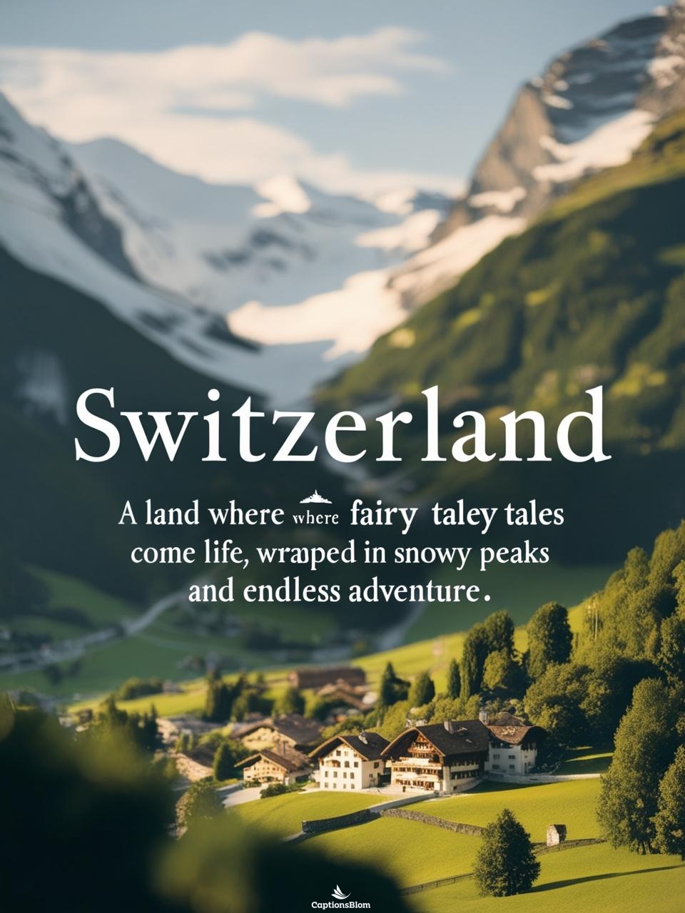 Switzerland Captions For Instagram